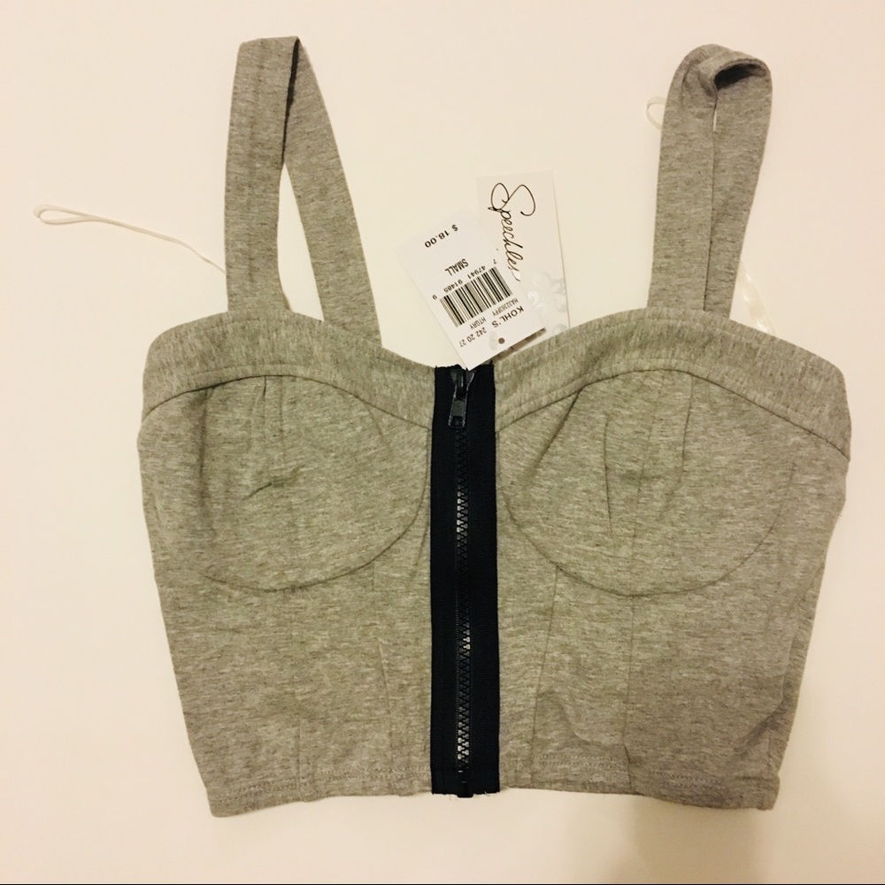 Zip Up Bralette NWT